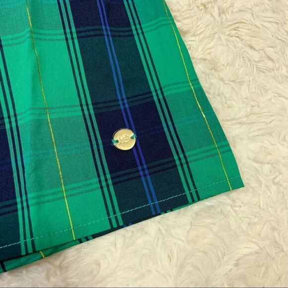 🆕 Southern Tide Green Isle Plaid Marlena Surplice Top - Picture 6 of 9